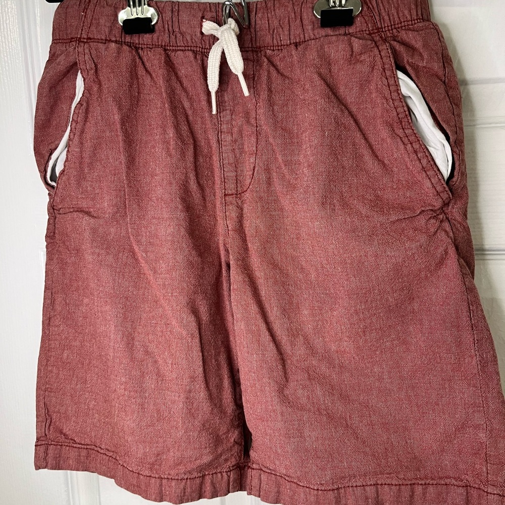 Old Navy Boys XL 14-16 Cotton Shorts Red Drawstring Elastic Waist Casual